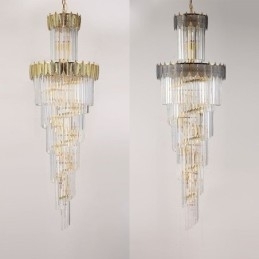 Tilspidset krystal pendel Duplex dekorativ loftslampe