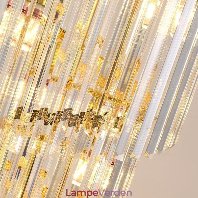 Tilspidset krystal pendel Duplex dekorativ loftslampe