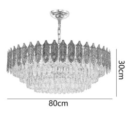 Golden Feather Crystal Pendel Light Duplex dekorativt loftslys
