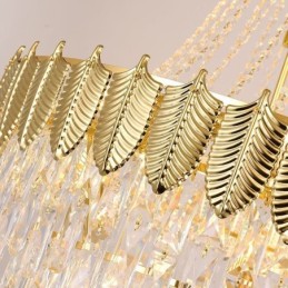 Tilspidset krystal pendel iøjnefaldende duplex dekorativ loftslampe