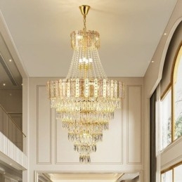 Tilspidset krystal pendel Udsøgt duplex dekorativ loftslampe
