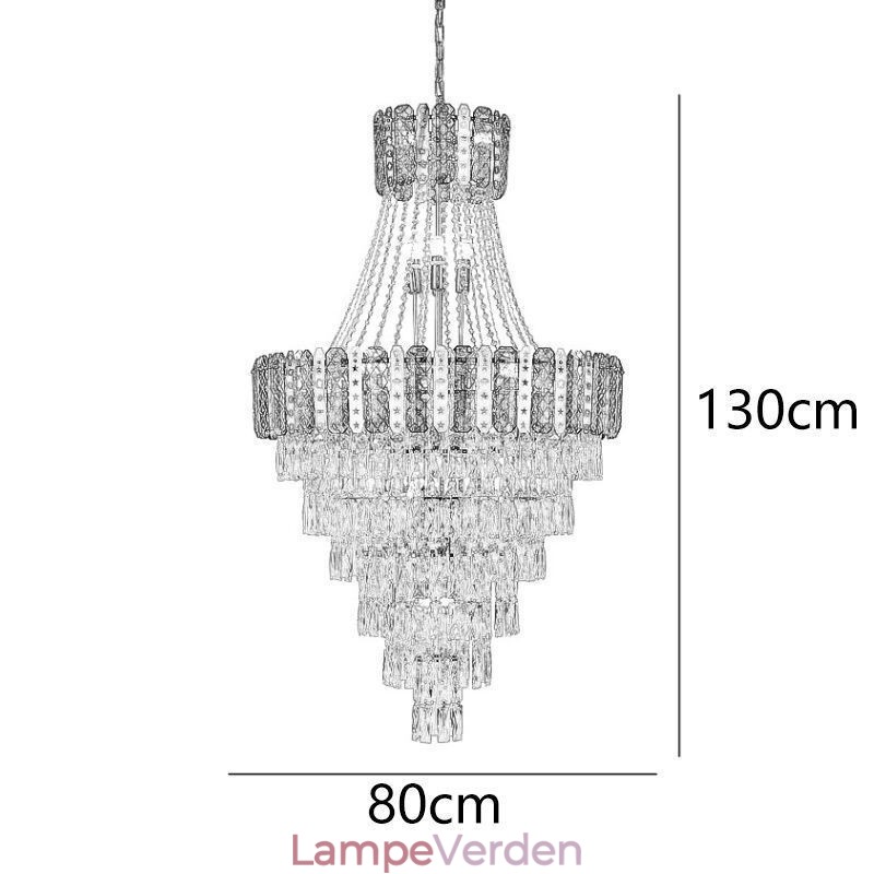Tilspidset krystal pendel Udsøgt duplex dekorativ loftslampe