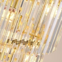 Krystal Pendel Duplex Tilspidset Dekorativ Loftslampe 70cm