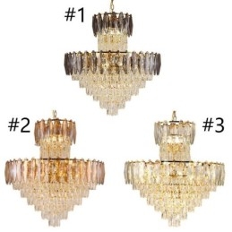 Tilspidset krystal pendel Duplex dekorativ loftslampe 80cm