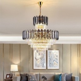 Tilspidset krystal pendel Duplex dekorativ loftslampe