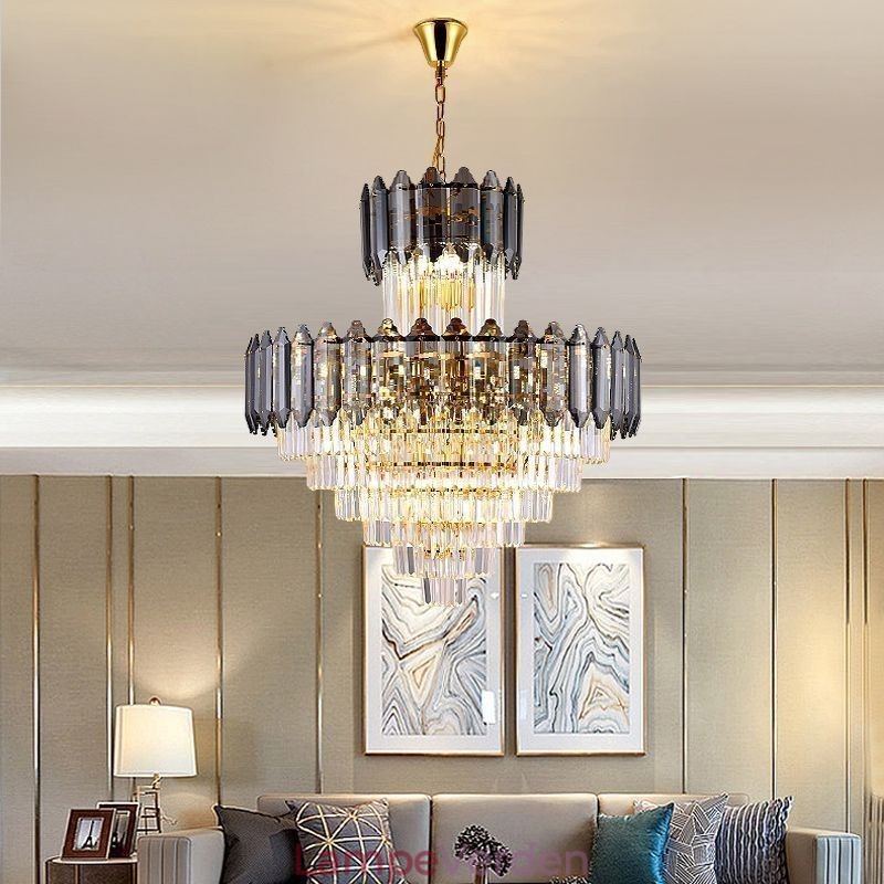 Tilspidset krystal pendel Duplex dekorativ loftslampe