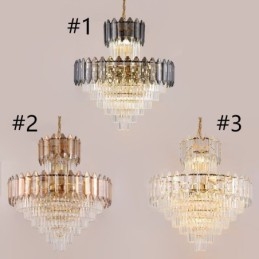 Tilspidset krystal pendel Duplex dekorativ loftslampe