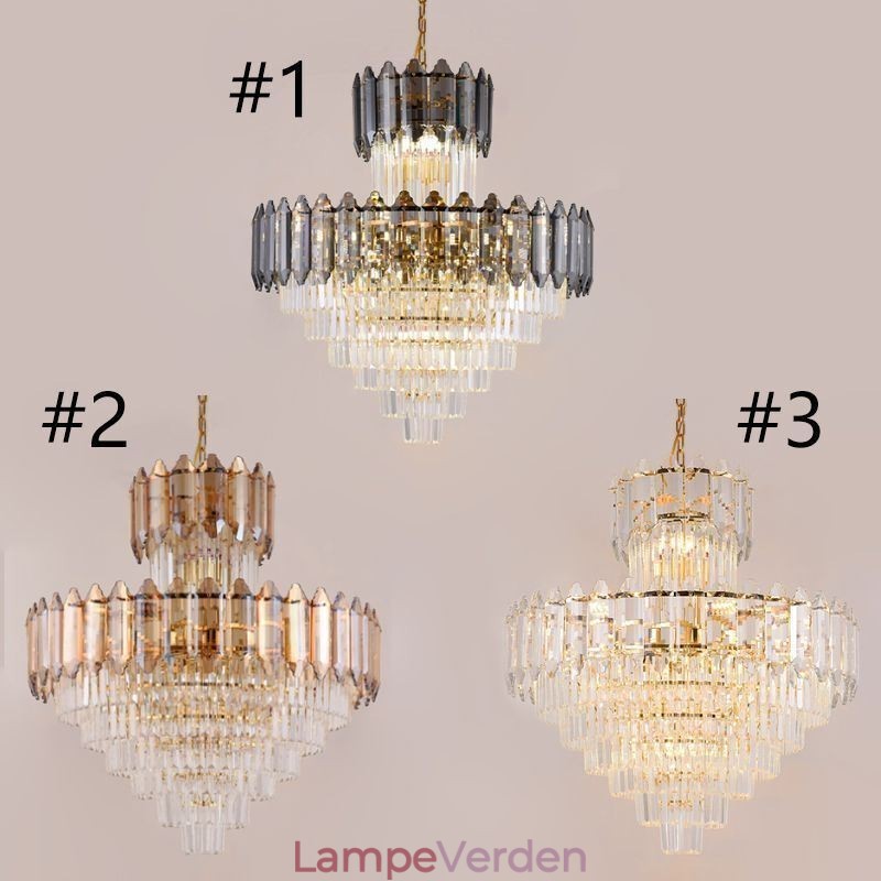 Tilspidset krystal pendel Duplex dekorativ loftslampe