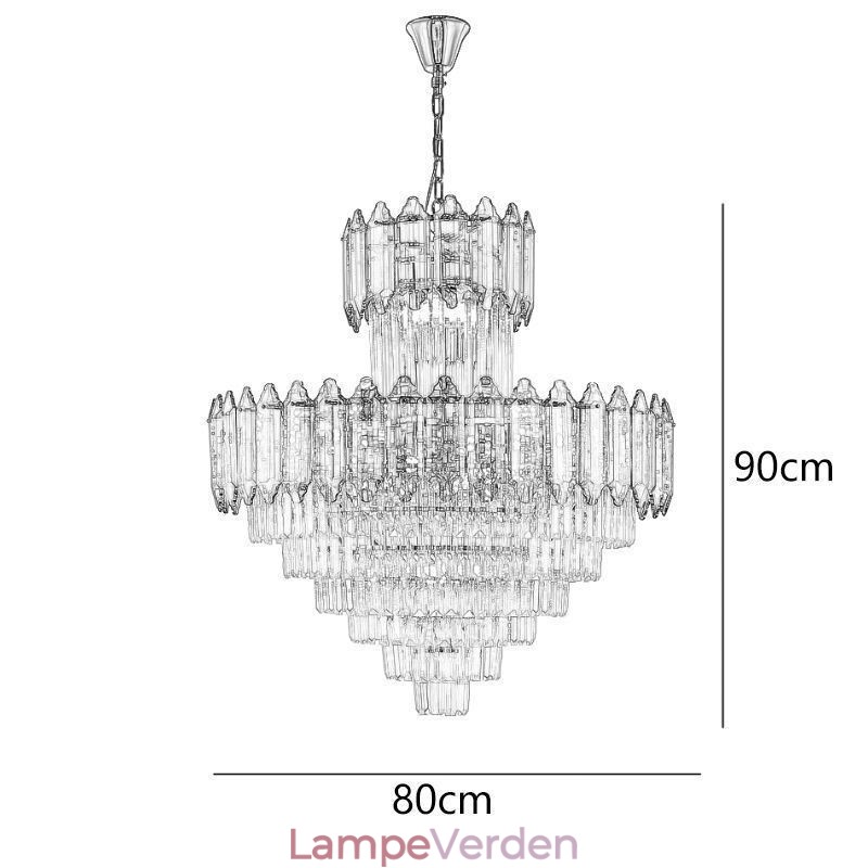 Tilspidset krystal pendel Duplex dekorativ loftslampe