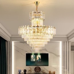 Tilspidset krystal pendel Duplex dekorativ loftslampe