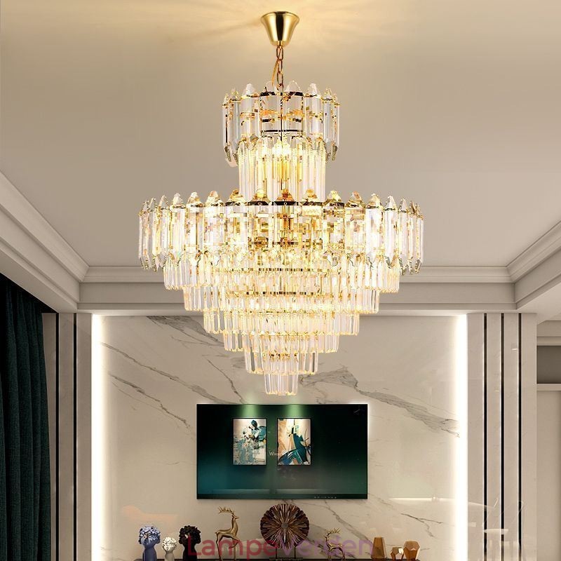 Tilspidset krystal pendel Duplex dekorativ loftslampe