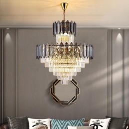 Tilspidset krystal pendel Duplex dekorativ loftslampe