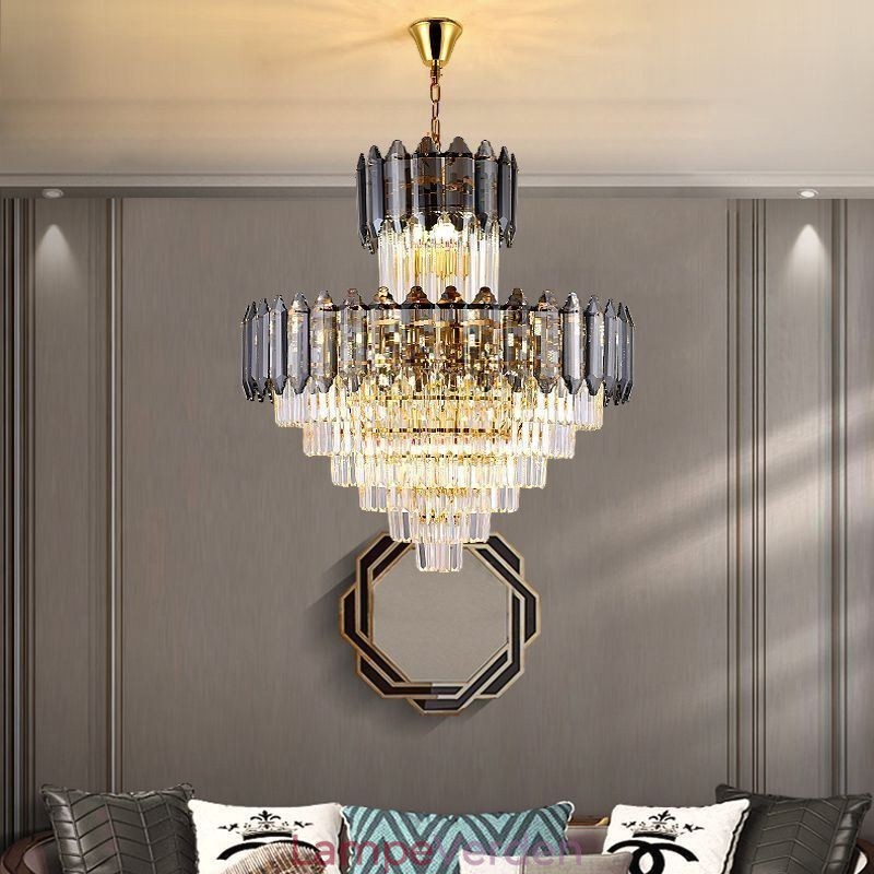 Tilspidset krystal pendel Duplex dekorativ loftslampe