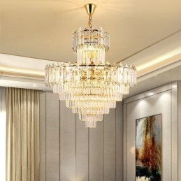 Tilspidset krystal pendel Duplex dekorativ loftslampe
