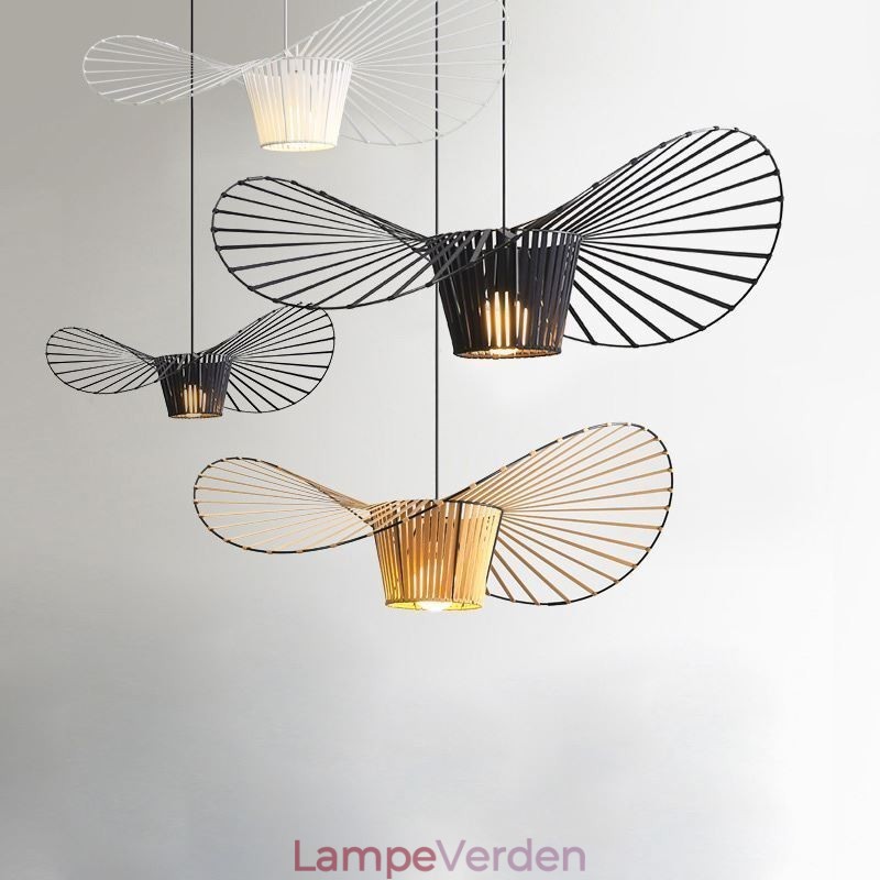 Pendel lys moderne enkel enkelt jern kunst hat form loftslys