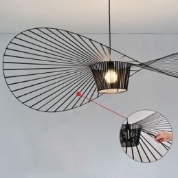 Pendel lys moderne enkel enkelt jern kunst hat form loftslys