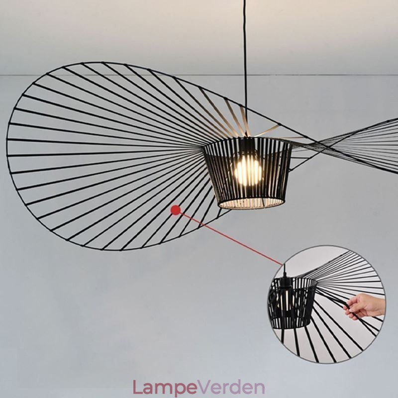 Pendel lys moderne enkel enkelt jern kunst hat form loftslys