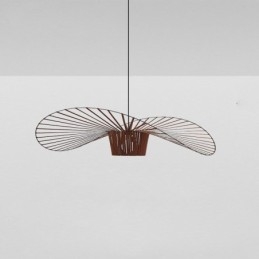 Pendel lys moderne enkel enkelt jern kunst hat form loftslys