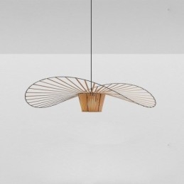Pendel lys moderne enkel enkelt jern kunst hat form loftslys
