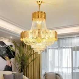 Guld krystal pendel Elegant Decrative Loftslampe