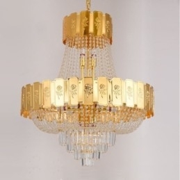 Guld krystal pendel Elegant Decrative Loftslampe