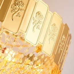 Guld krystal pendel Elegant Decrative Loftslampe