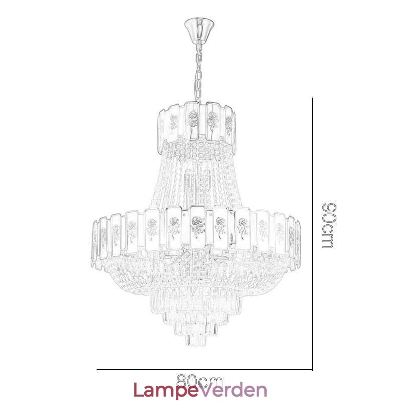 Guld krystal pendel Elegant Decrative Loftslampe