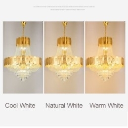 Guld krystal pendel Elegant Decrative Loftslampe