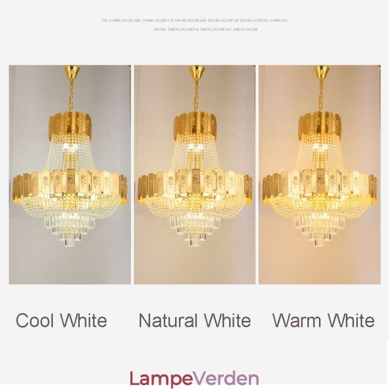 Guld krystal pendel Elegant Decrative Loftslampe