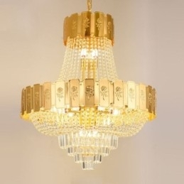 Guld krystal pendel Elegant Decrative Loftslampe