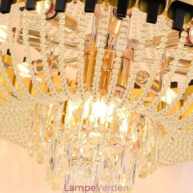 Krystal Pendel Guld Luksus Decrative Loftslampe