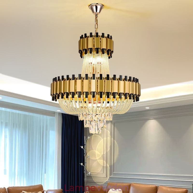 Krystal Pendel Guld Luksus Decrative Loftslampe