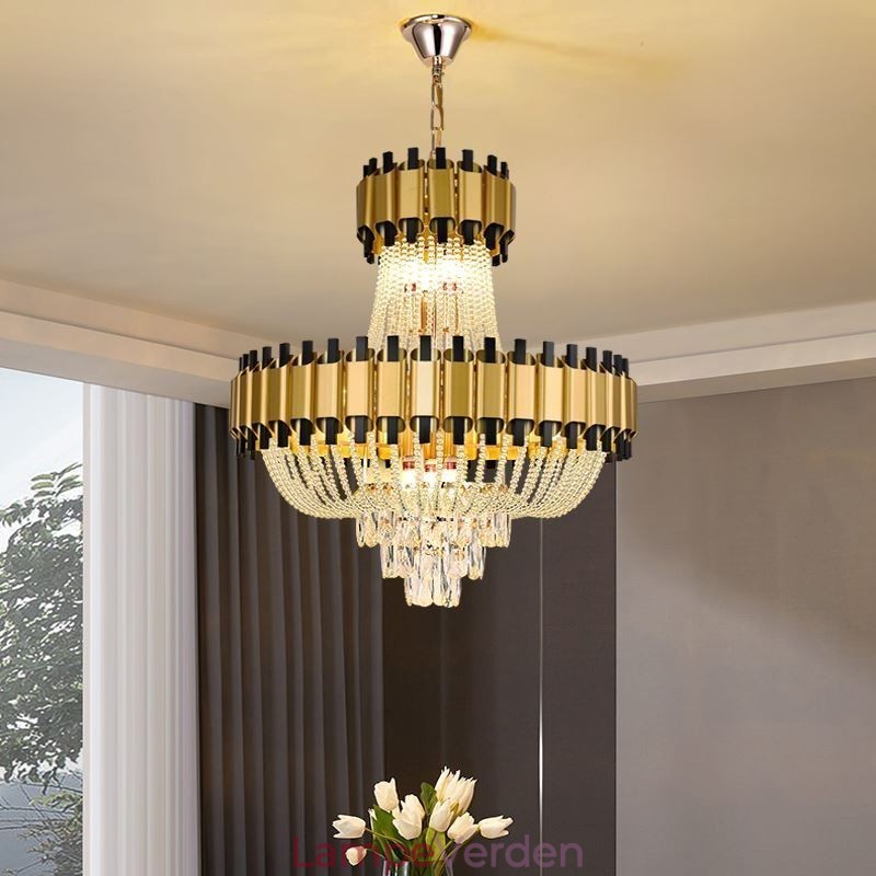 Krystal Pendel Guld Luksus Decrative Loftslampe