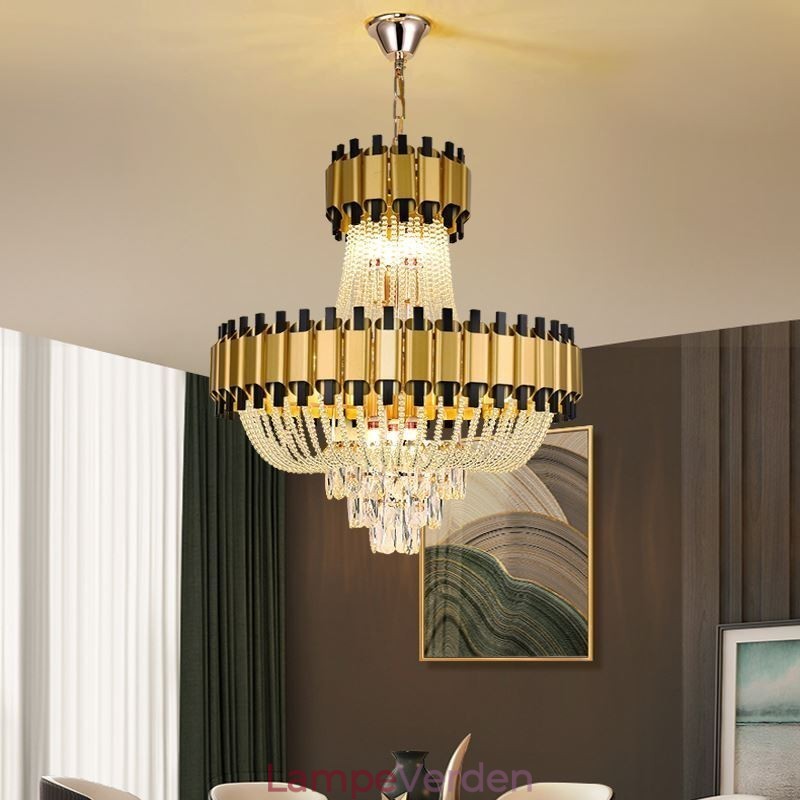 Krystal Pendel Guld Luksus Decrative Loftslampe