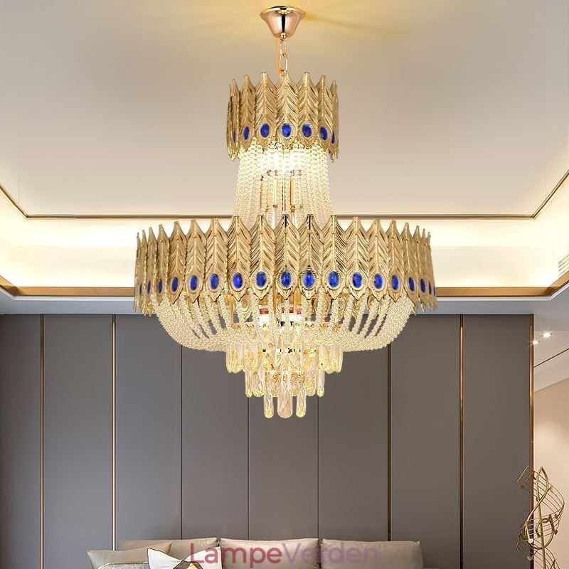 Krystal Pendel Luksus Decrative Loftslampe 60cm