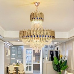 Krystal Pendel Luksus Decrative Loftslampe 60cm
