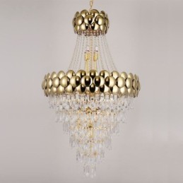 Krystal Pendel Elektrobelagt Guld Duplex Luksus Decrative Loftslampe 80cm
