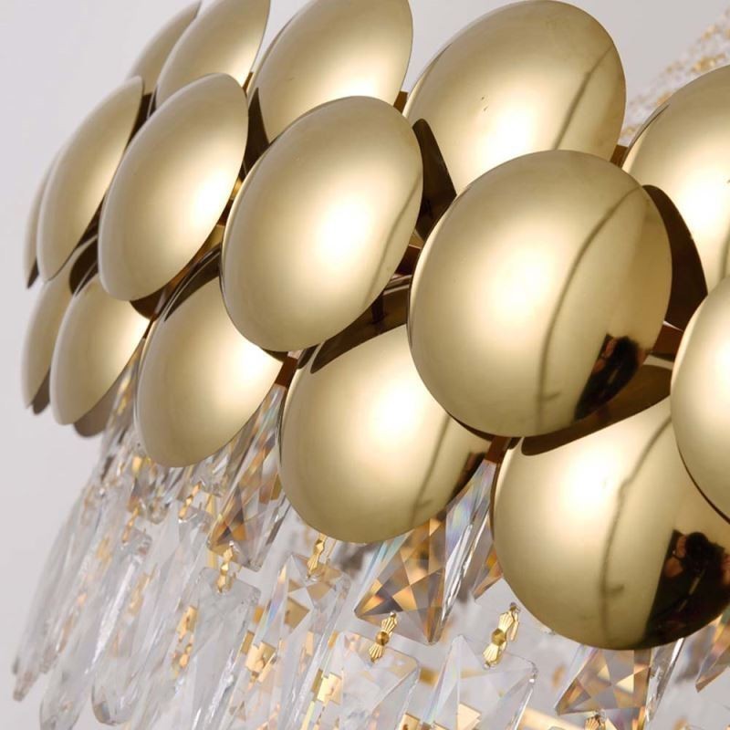 Krystal Pendel Elektrobelagt Guld Duplex Luksus Decrative Loftslampe 80cm