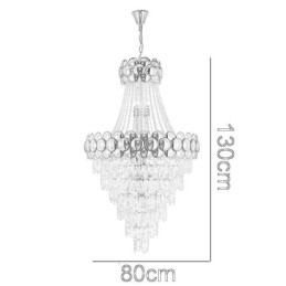 Krystal Pendel Elektrobelagt Guld Duplex Luksus Decrative Loftslampe 80cm