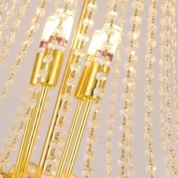 Krystal Pendel Elektrobelagt Guld Duplex Luksus Decrative Loftslampe 80cm