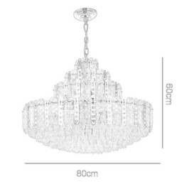 Crystal Pendel Light 4th Floor Luksus Decrative Loftslampe med gyldent hult jernplade