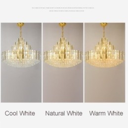 Crystal Pendel Light 4th Floor Luksus Decrative Loftslampe med gyldent hult jernplade