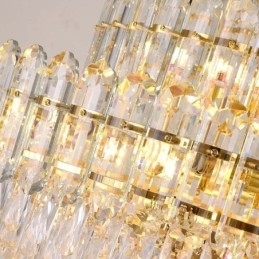 Krystal Pendel Fire Layers Luksus Decrative Loftslampe 80cm
