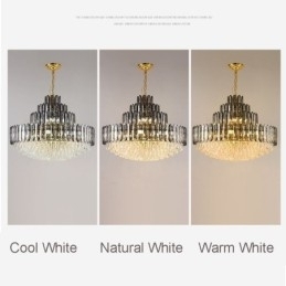 Krystal Pendel Fire Layers Luksus Decrative Loftslampe 80cm