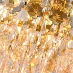 Krystal Pendel Fire Layers Luksus Decrative Loftslampe 80cm