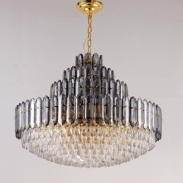 Krystal Pendel Fire Layers Luksus Decrative Loftslampe 80cm