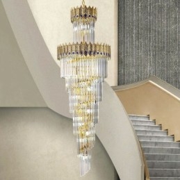 Guld krystal pendant lys galvaniseret guld Phoenix hale lampeskærm loftslys