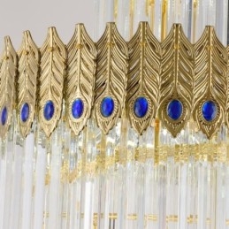 Guld krystal pendant lys galvaniseret guld Phoenix hale lampeskærm loftslys