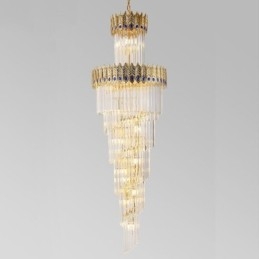 Guld krystal pendant lys galvaniseret guld Phoenix hale lampeskærm loftslys