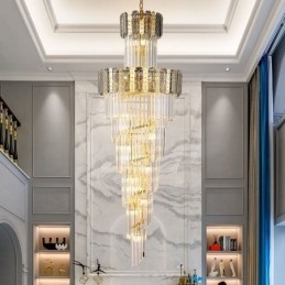 Guld Krystal Pendel Luksuriøs Decrative Loftslampe 60*H180cm